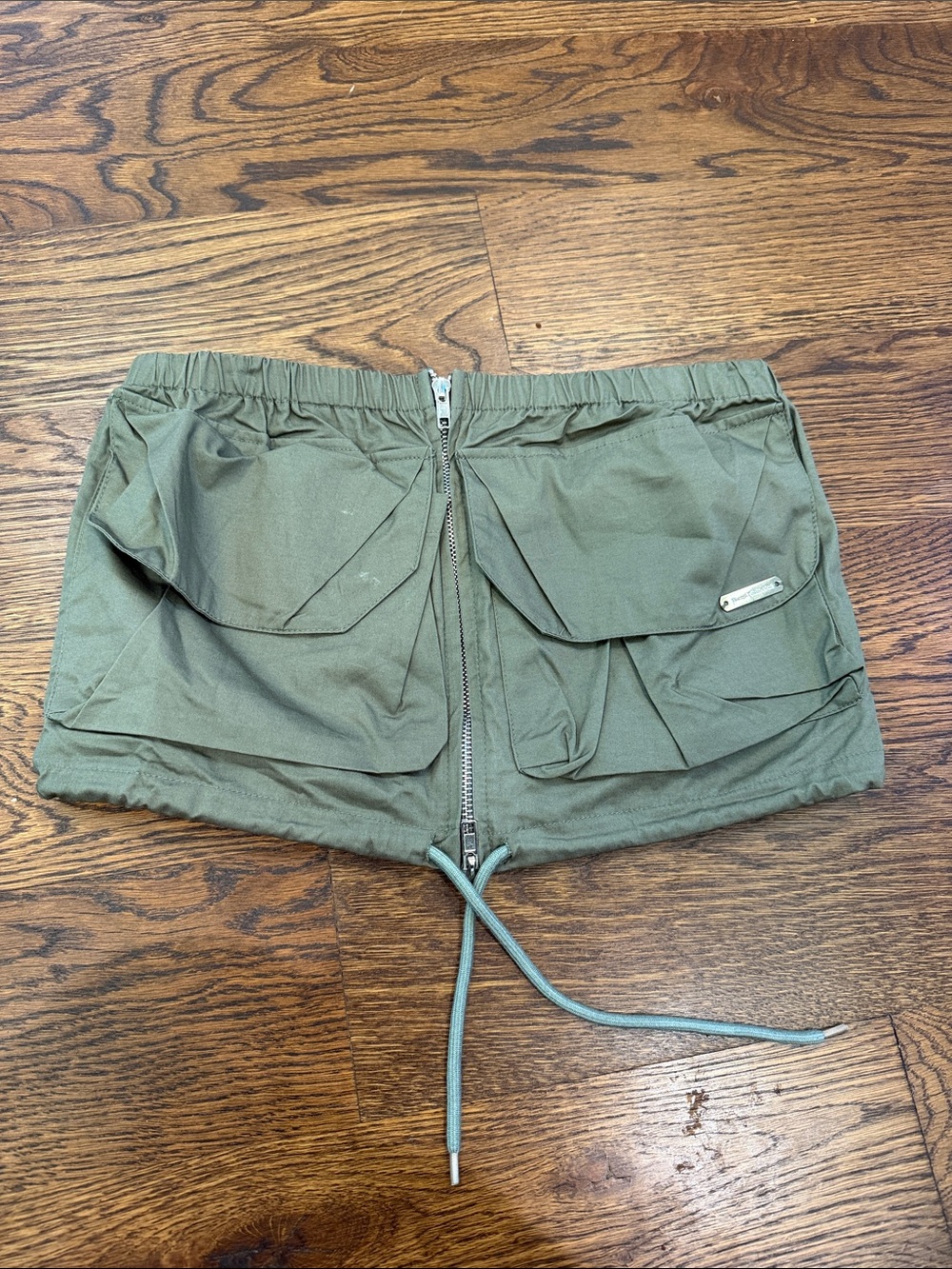 Olive green utility tube top